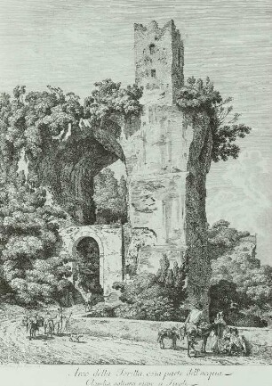 Arco della Torette osia parte dell'aqua Claudia : Arco della Toretta osia parte ..., Radierung, vor 1808