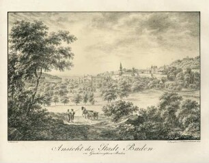 Ansicht der Stadt Baden[-Baden] im Grosherzogtum Baden