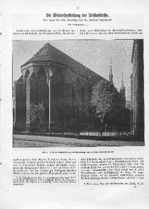 Die Wiederherstellung der Klosterkirche