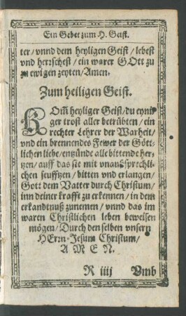 Zum heiligen Geist.