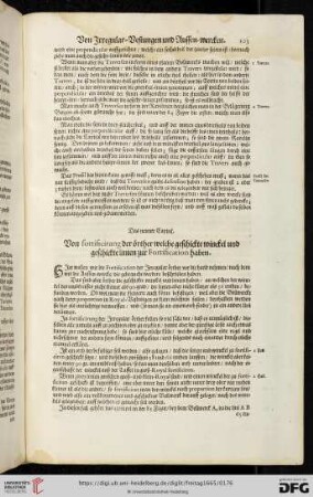 Das neunte Capitel. Von fortificierung der örther welche geschickte winckel und geschickte linien zur Fortification haben