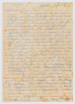Brief von Franz Rosenzweig an Martin Buber