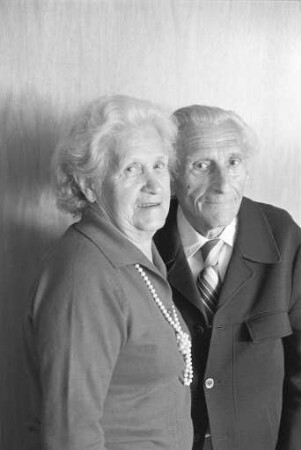 Diamanthochzeit der Eheleute Anna und Oskar Hoffner aus der Gymnasiumstraße in Durlach