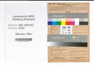 Entnazifizierung Max Klemann, geb. 26.05.1894 (kaufmännischer Angestellter)