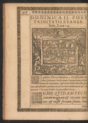 Dominica II. Post Trinitatis Evangelium, Lucae 14.