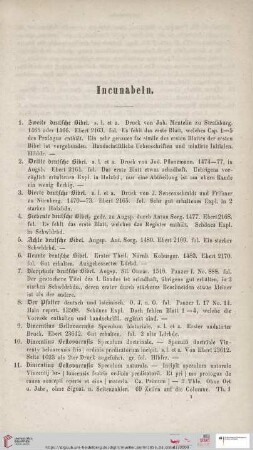 Incunabeln (Nr. 1 - 109)