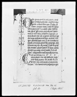 Psalterium cum Canticis — Initialen D und C mit Randausläufer, Folio 1verso