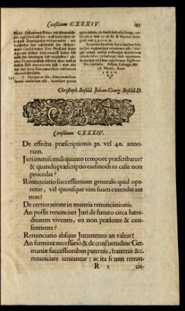 Consilium CXXXIV.