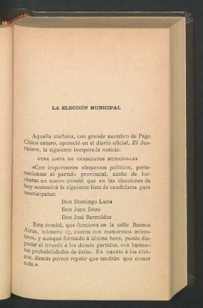 La elección municipal