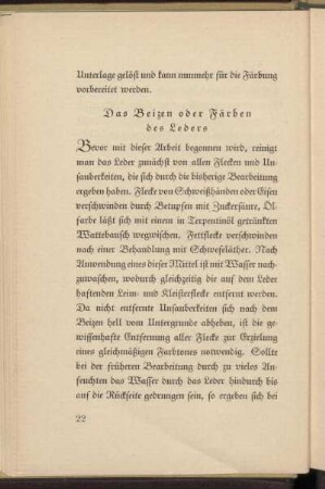 Das Beizen oder Färben des Leders