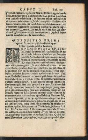 Expositio Primi capituli secundae epistolae divini apostoli atque evangelistae Ioannis.