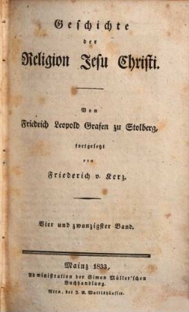 Geschichte der Religion Jesu Christi, 24 = Forts. Bd. 11