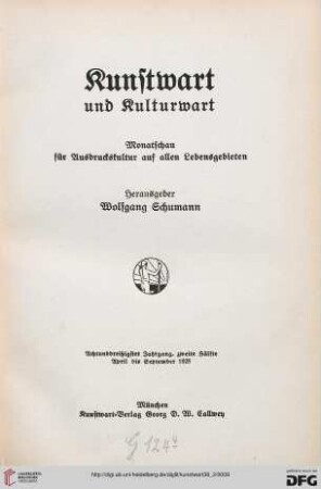 38,2: Kunstwart und Kulturwart