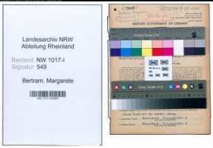 Entnazifizierung Margarete Bertram , geb. 13.12.1919 (Schneidermeisterin)