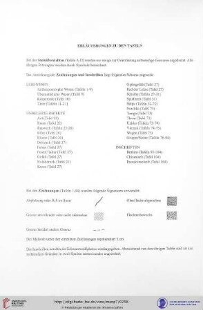 Erläuterungen zu den Tafeln