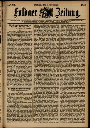 Ausgabe vom Mittwoch, den 05. September 1888.