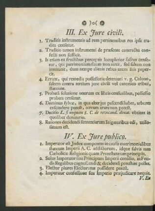 III. Ex Iure civili.