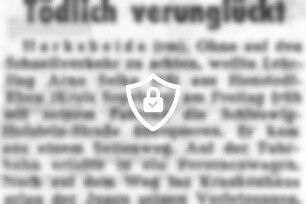 Tödlich verunglückt