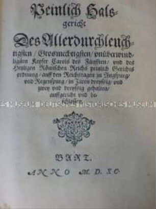 Karl V.: Halsgerichtsordnung