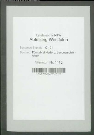 Aufforderung an die abteilichen Untersassen zur Entrichtung der Forensen-Kontribution