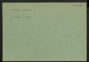 Vetter, Albert