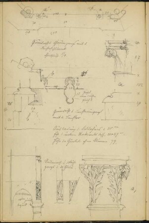 Dom, Naumburg/Saale: Details (aus: Skizzen- und Fotoalbum 1)