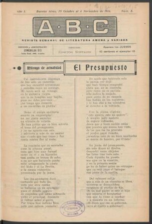 Milonga de actualidad - El Presupuesto