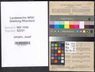 Entnazifizierung Josef Urhahn , geb. 01.03.1898 (Kaufmann)