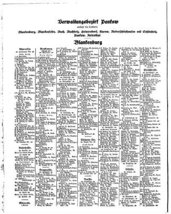Blankenburg, Blankenfelde, Buch, Buchholz, Heinersdorf, Karow