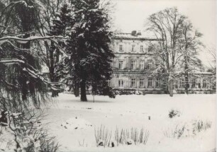 Blick in den Palaisgarten / Musikakademie im Winter. Detmold. Neustadt. Papierabzug