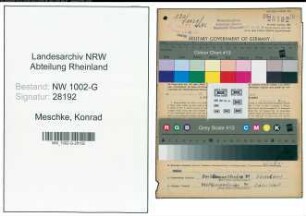 Entnazifizierung Konrad Meschke, geb. 21.07.1899 (Kaufmann)