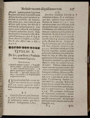 Titulus X. De his, quae fiunt a Praelatis sine consensu Capituli