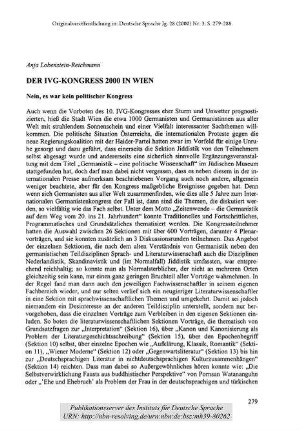Der IVG-Kongress 2000 in Wien