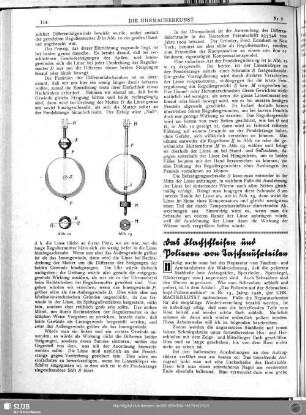 Das Flachschleifen und Polieren von Taschenuhrteilen