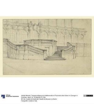 Treppenaufgang zum Mathematisch Physikalischen Salon im Zwinger in Dresden