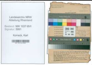 Entnazifizierung Karl Korreck , geb. 19.01.1911 (Angestellter)