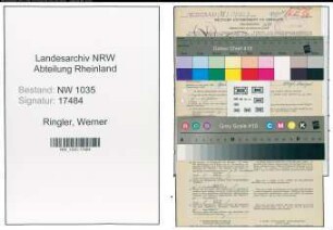 Entnazifizierung Werner Ringler , geb. 11.10.1906 (Bergmann)