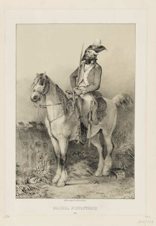 Colonel d’infanterie, 1794, Blatt 9 der Folge "Militärkostüme vor und während der Revolution"