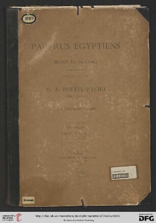 Band 2: Les papyrus égyptiens du Musée de Boulaq
