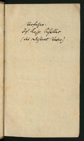 Vorsatz mit handschriftlicher Notiz