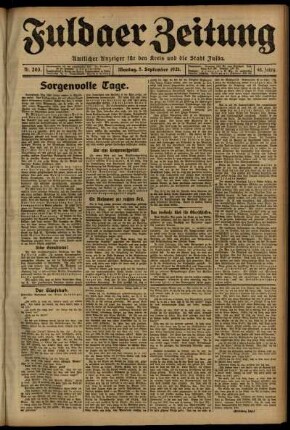 Ausgabe vom Montag, den 05. September 1921.