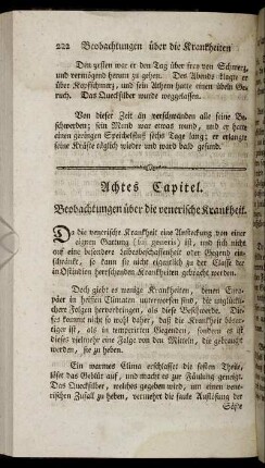 Achtes Capitel. Beobachtungen über die vernische Krankheit.