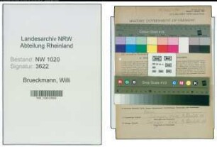 Entnazifizierung Willi Brueckmann , geb. 07.10.1908 (Maschinenschlosser)