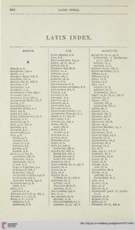 Latin index