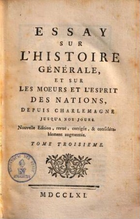 Collection complette des oeuvres de Mr. de Voltaire, 13