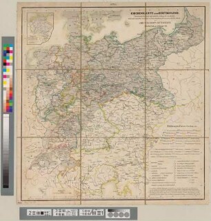 Kirchenkarte von Deutschland : Versuch einer kartographischen Darstellung der kirchlichen und confessionellen Verhältnisse Deutschland's, incl. Preussen's und der Schweiz