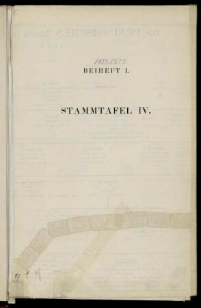 Beih. 1: Aufzeichnungen über die Vergangenheit der Familie Dohna. Beih. 1