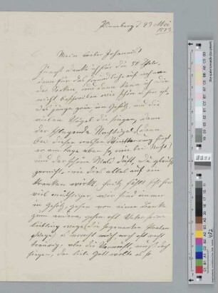 Brief an Johannes Brahms