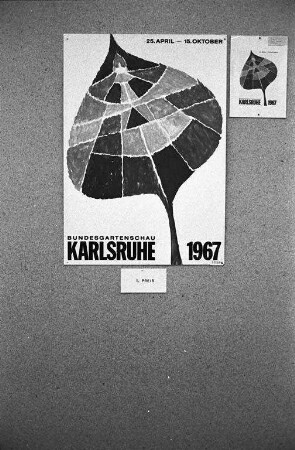 Plakatwettbewerb der Stadtverwaltung Karlsruhe zur Bundesgartenschau 1967.