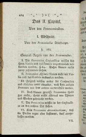Das II. Capitel. Von den Pronominibus.